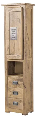 Immagine prodotto di MASSIVMOEBEL24 | RAILWAY #379 Armadietto in legno di mango - laccato / sbiancato 50x35x195