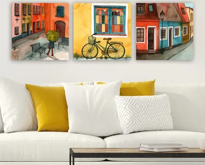 Obrázek produktu pro Wallity, DRPRC18, obraz na plátně, vícebarevný, dřevo, 30 x 90 cm