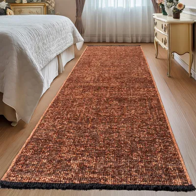 Immagine prodotto di Carpetsale24 Tappeto in Cotone Chenille Lavabile Stile Boho Antiscivolo Morbido per Soggiorno e Camera da Letto, Dimensioni: 80x250 cm