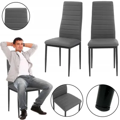 Zdjęcie produktu dla Nowoczesne krzesło kuchnia jadalnia loft tapicerowane mark II KT115 Szare