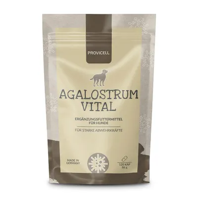 Produktbild von Provicell Agalostrum Vital für Hunde | Immunsystem stärken | Mit Tierärzten in Deutschland entwickelt | 120 Kapseln mit Colostrum & Mandelpilz | Stark