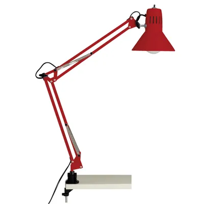 Produktbild von Schreibtischlampe, 70 cm Höhe, Ø 17 cm, E27, max. 40W, schwenkbar, rot
