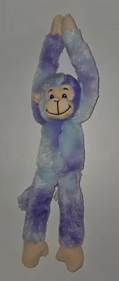 Produktbild von Plüschtier Affe 37 cm, lila violett, Hängeaffe Affen Hängeaffen Kuscheltiere Stofftiere Klettband