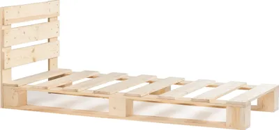 Produktbild von sunnypillow 120x200 cm Palettenbett mit Kopfteil Holzbett Bett aus Paletten Palettenmöbel Naturholz Fichte europalette 80 90 100 120 140 160 180 200 220 240 x 200cm