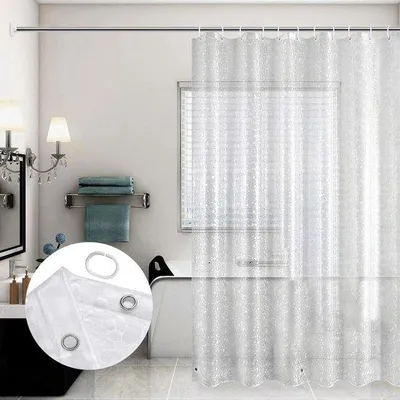 Produktbild von Schimmelwerendes Duschvorhang 180x200cm 3D-Steinmuster wasserdicht