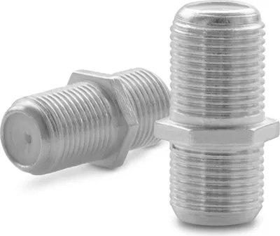 Produktbild von F-Verbinder Sat Buchse 2x Antennen Koaxialkabel Kabel Adapter Kupplung Koaxial