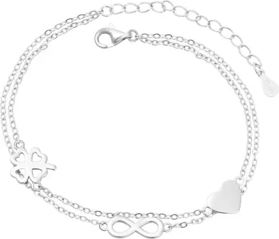 Immagine prodotto di Bracciale doppio in argento portafortuna AGB749/21