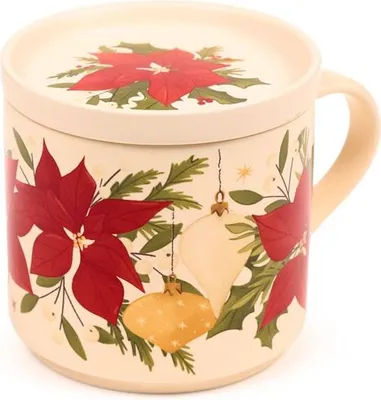 Image de Lot de sous-verres en porcelaine Botanicals de Noël