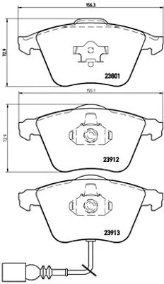 Produktbild von Brembo Bremsbelagsatz, Scheibenbremse Vorderachse P 85 079