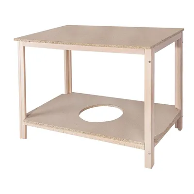 Image de Table rectangulaire en bois, non traitée