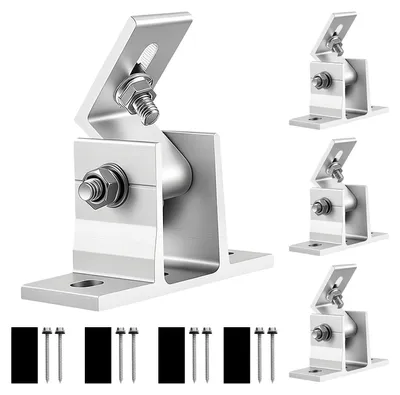 Solarpanel-Dachhalterung, 4er-Set, neigbar 10–60°, Aluminium