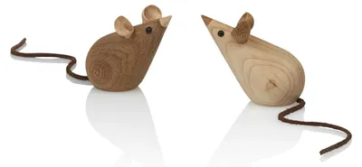 Produktbild von Lucie Kaas Holzfigur Maus (2-teilig)