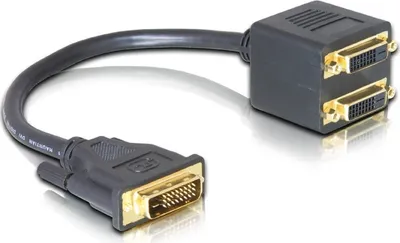 Produktbild von Adapter DVI 24+1 Stecker zu 2 x DVI 24+1 Buchse, Good Connections®