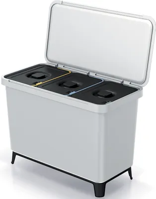 Produktbild von Odpadkový koš SYSTEMA popelavý, objem 3x10l