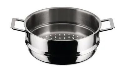 Zdjęcie produktu dla Zestaw garnków i patelni Alessi "Pots&Pans" z sitkiem (numer artykułu: AJM307, EAN: 8003299924318)