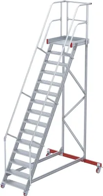 Produktbild von Euroline 513 Wartungsbühne 60° 1000mm Stufenbreite 15 Stufen Alu gerieft