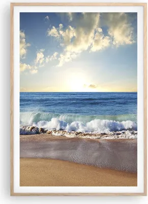 Produktbild von Gerahmtes Poster - Rahmen in heller Eiche - Meer Ufer Wasser - 70x100 cm - Wand Bild - Wanddeko - Wandbilder - Wandposter - Bilderrahmen - Bilder - Kunstdruck - Wandbild - P2NPA70x100-3551