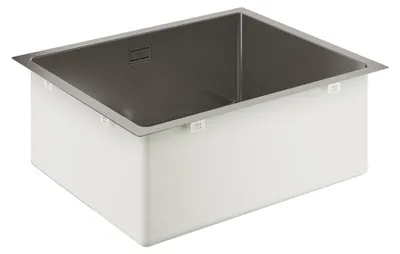 Produktbild von GROHE K700U 60-S, Bündiges Waschbecken, Rechteckig, Edelstahl, Edelstahl, 1 Becken, Rechteckig