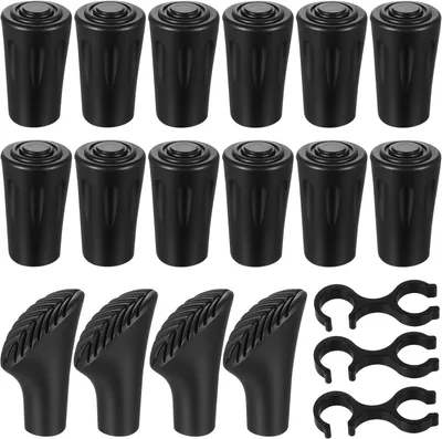 Produktbild von Nordic Walking Stöcke Gummipuffer, 16 Stück, 11 mm, rutschfest für Trekkingstöcke