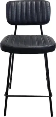 Image de Tabouret de restaurant en SIMILI CUIR Noir pour Interieur