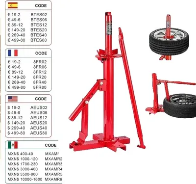 Produktbild von Tragbarer manueller Reifenwechselgerät, kompatibel mit 8"-16" Reifen, langlebige Stahlkonstruktion, einfach zu bedienen