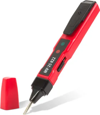 Produktbild von Spannungsprüfer kontaktlos - 70-250V AC mit Licht- und Tonalarm - Stiftmodell mit Durchgangsprüfung [25822]