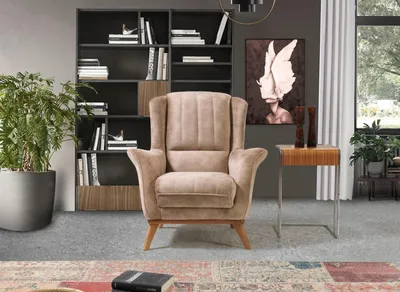 Produktbild von Wohnzimmer Sessel Design Couch Textil  Luxus Polster Lounge Club Einsitzer