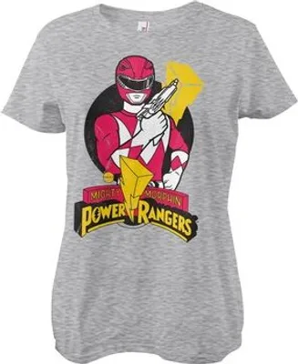 Produktbild von Power Rangers - Red Ranger Pose Girly Tee - X-Large - HeatherGrey