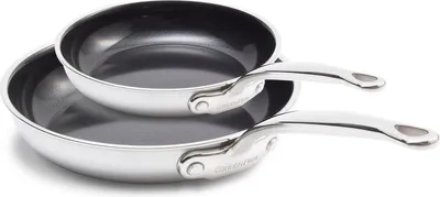 Bratpfannenset 20+28 cm, Edelstahl, Antihaft, PFAS-frei, induktion