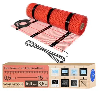 Elektrische Fußbodenheizung 160 W/m², 3,8 mm, selbstklebend