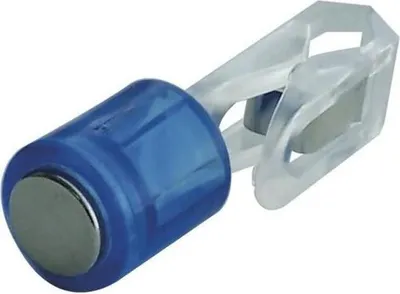 Produktbild von Magnet Power Zylinder + Klammer 14x44mm VE=3 Stück kristallblau