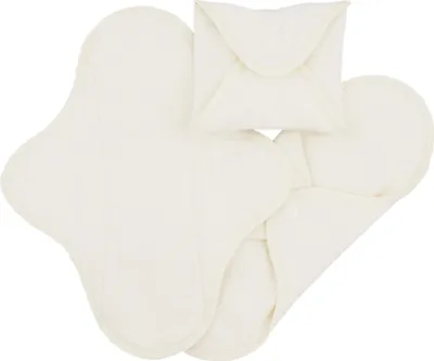 Produktbild von ImseVimse Waschbares Menstruationspad mit Druckknöpfen - 3 Stück - Weiß
