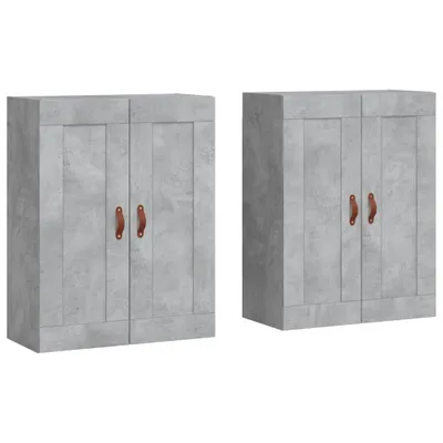 Produktbild von Wandschränke 2 Stk. Betongrau Holzwerkstoff