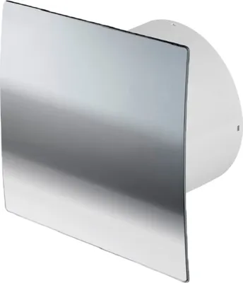 Produktbild von Wohnraumlüfter Lüfter Badlüfter Deckenlüfter Ventilator Badventilator Ø 100 mm Feuchtesensor / Hygrostat chrom / spiegel