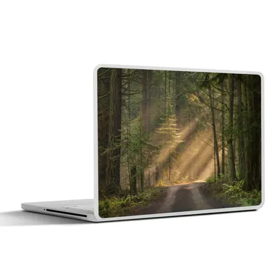 Produktbild von MuchoWow® Laptop Aufkleber Sticker Cover Wald - Baum - Weg 36.5x27.5 cm - Laptop-Sticker