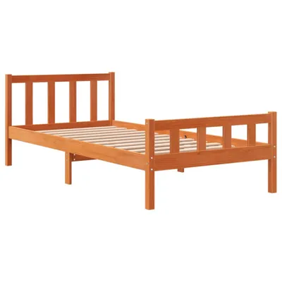 Produktbild von Massivholzbett ohne Matratze Wachsbraun 75x190 cm Kiefernholz