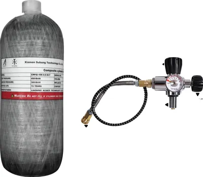 Produktbild von Hochdrucklufttank, 2L Kapazität, langlebige Kohlefaser, 2L mit B-Ventil
