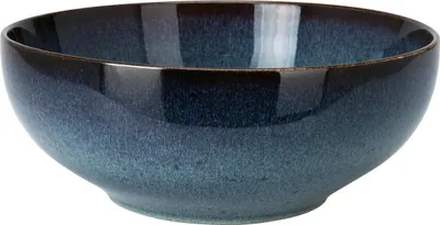 Immagine prodotto di Excellent Houseware | Ciotola - Ciotola da portata - 25 cm - Blu scuro - Insalatiera in porcellana - Rotonda