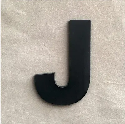 Produktbild von Wandaufkleber Buchstabe schwarz 9 x 7,4 cm, Buchstabe J