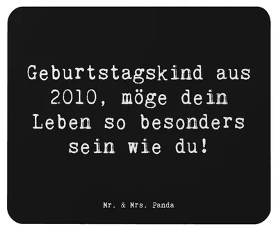 Produktbild von Mr. & Mrs. Panda Mouse Pad Spruch 2010 Geburtstag - Schwarz - Geschenk, computer mauspad, Feierlichkeiten, Alter, Mousepad, Geburtstagsgeschenk, Jubiläumsgeburtstag, pc