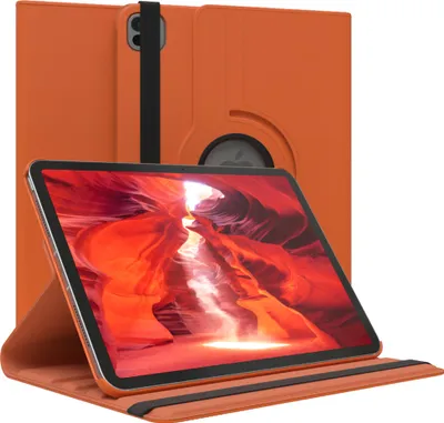 Produktbild von EAZY CASE - Tablet Hülle für Apple iPad Pro 11 (2024) Schutzhülle, Tablet Case 360° drehbar in Orange