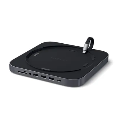 Produktbild von Podstawka Satechi Aluminum Hub Do Mac Mini Z Hub-Em Usb-C 3X Usb-A Czytnikiem Kart Micro Sd Jack - Szara