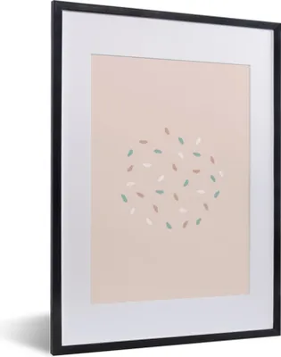 Produktbild von MuchoWow® Gerahmtes Poster Sommer - Muster - Pastell 30x40 cm - Poster mit Schwarzem Bilderrahmen Wandposter Rahmen Foto Bilder - Wandposter Schlafzimmer