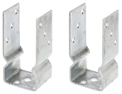 Immagine prodotto di Supporti per pali a U Alberts, 71x150 mm, zincati a caldo, da avvitare, profondità 60 mm