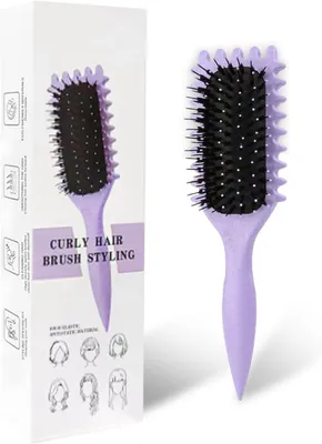 Image de Brosse à cheveux, brosse à boucles, poils en nylon, 24 cm, pour hommes et femmes, pour démêler et coiffer