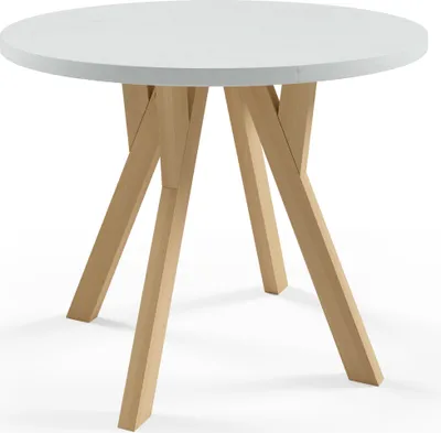 Produktbild von Masseno ESSTISCH FABIO 100 cm - 140 cm / 100 cm x 77 cm Ausziehbar Rundtisch, Esszimmertisch, Küchentisch, Modern Design