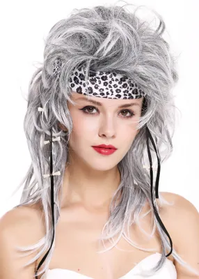 Produktbild von WIG ME UP Perücke Wild Grau Schwarz Stirnband Urmensch 91530-ZA60TZA68A/ZA103