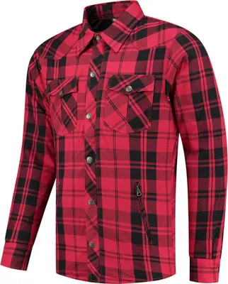 Productafbeelding van Rusty Stitches motorfietshemd, zwart/rood, maat M