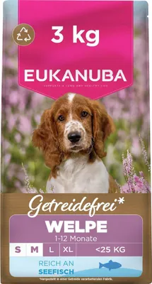 Produktbild von Eukanuba Welpenfutter getreidefrei mit Fisch für kleine und mittelgroße Rassen,