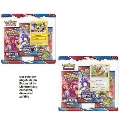Produktbild von Pokemon Sammelkartenspiel: Blister Booster 3er-Pack Kampfstile